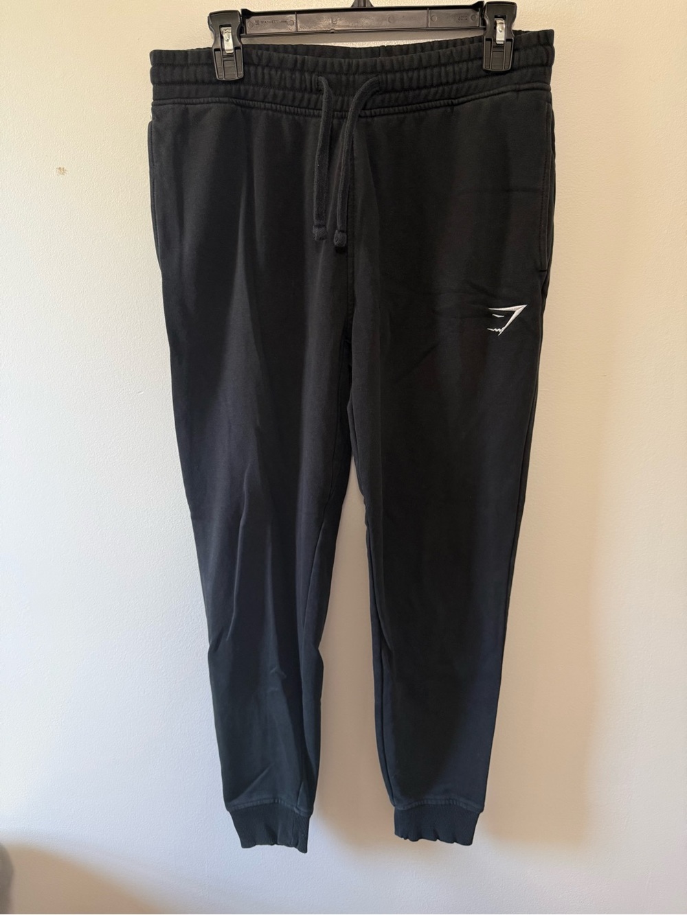 Gymshark Black Joggers with White Logo